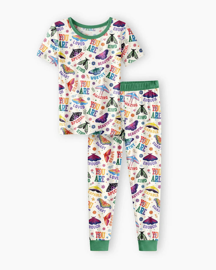 Proud Wings Family Matching Bamboo Two Piece Short Sleeve Pajama Set