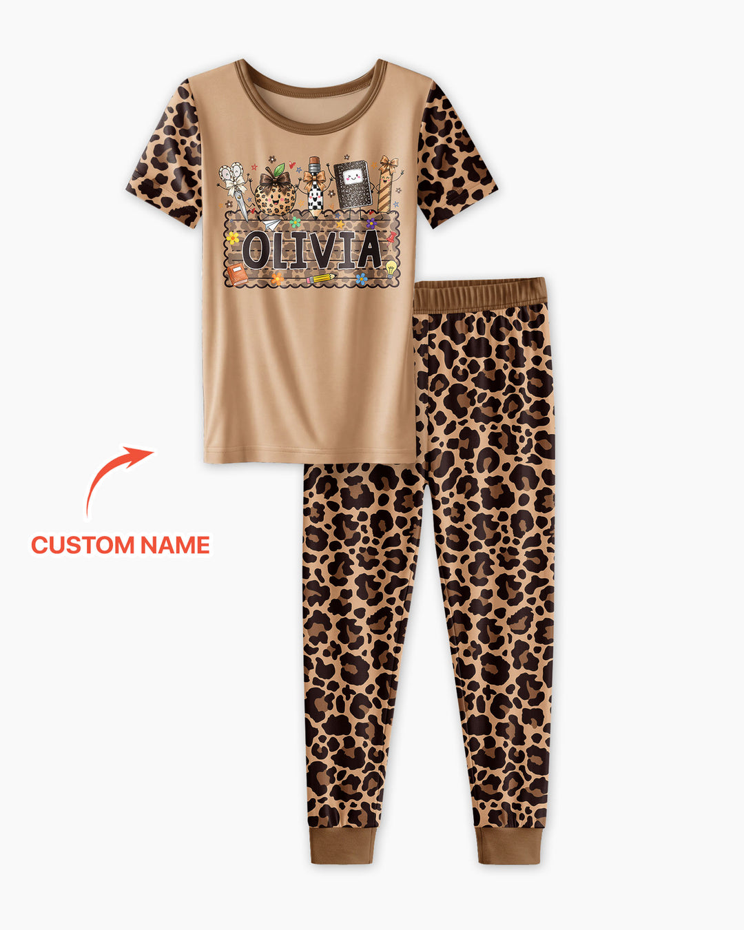 CUSTOM Template Bamboo Two Piece Short Sleeve Pyjamas Set