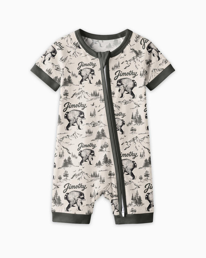 Vintage Jimothy Racoon Family Matching Bamboo Shorty Zippy