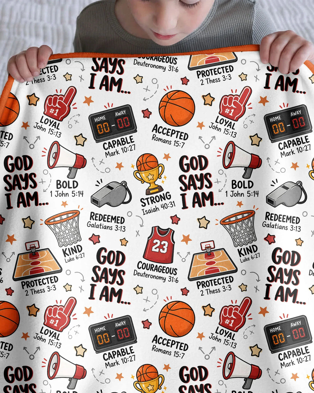 Basketball God Says I Am Bamboo Blanket