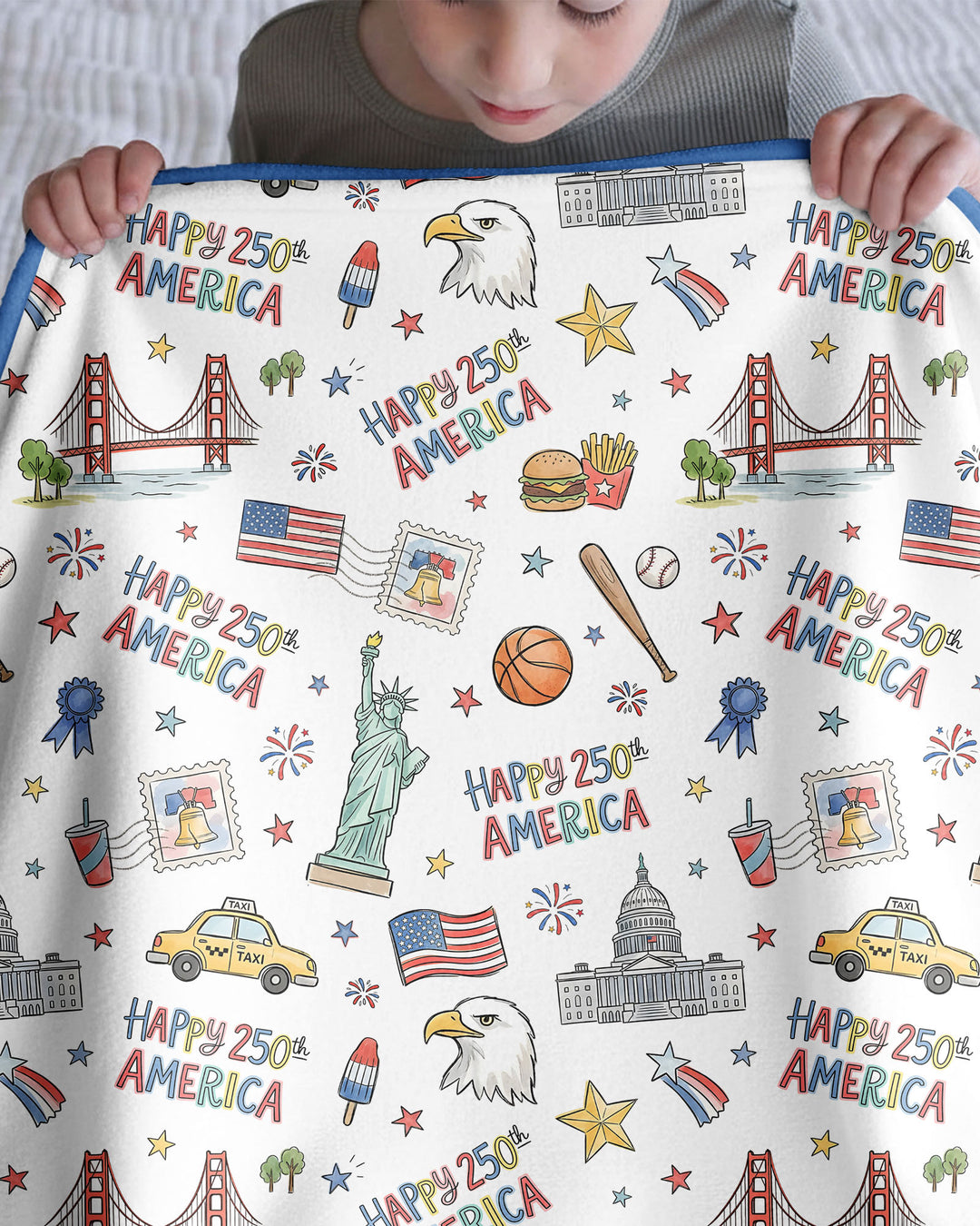 America 250 Celebration Bamboo Blanket