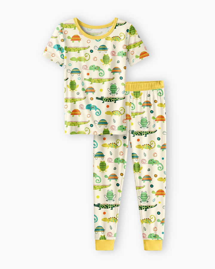 Swamp Buddies Bamboo Two Piece Short Sleeve Pajama Set