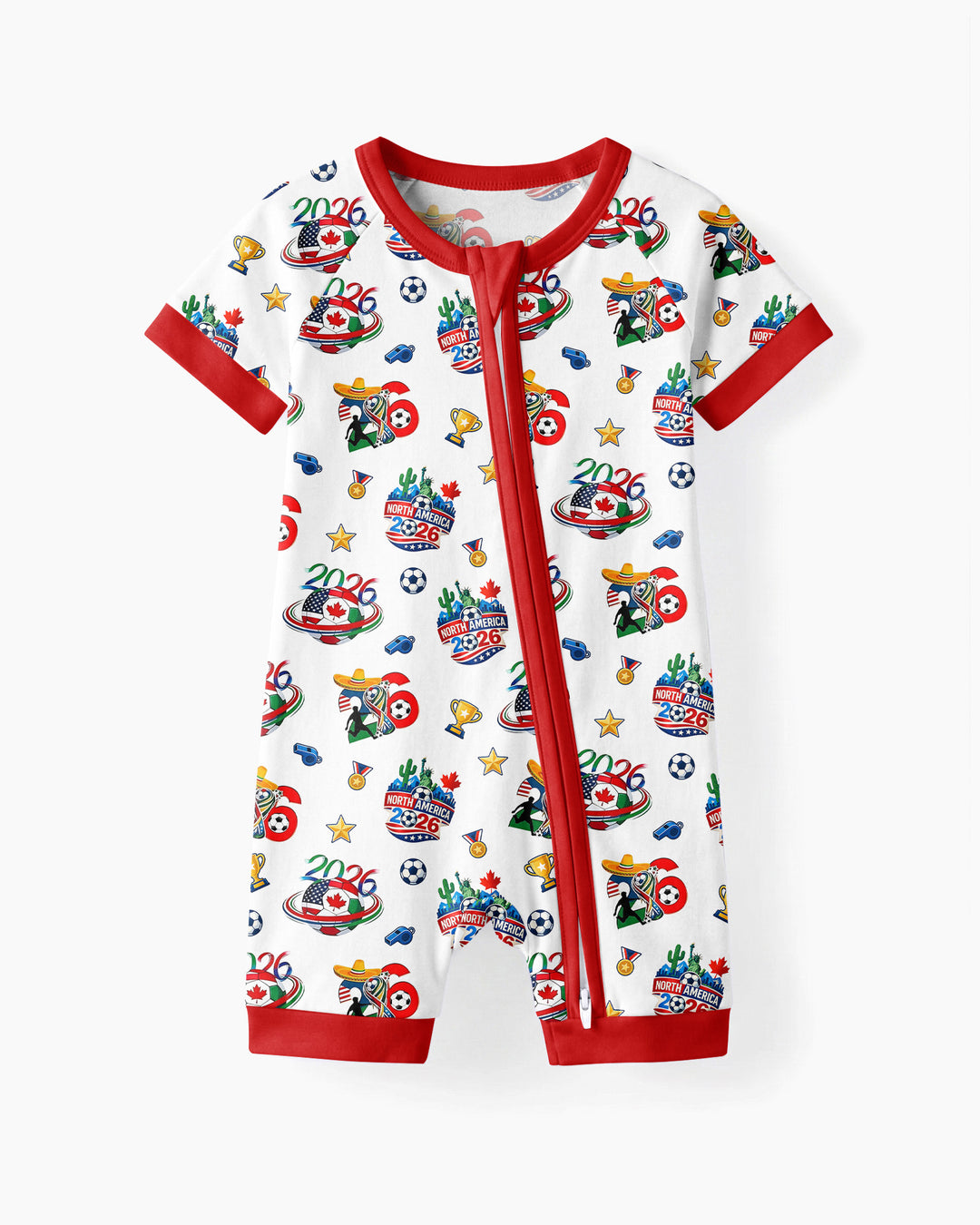 World Soccer North America 2026 Family Matching Bamboo Shorty Zippy