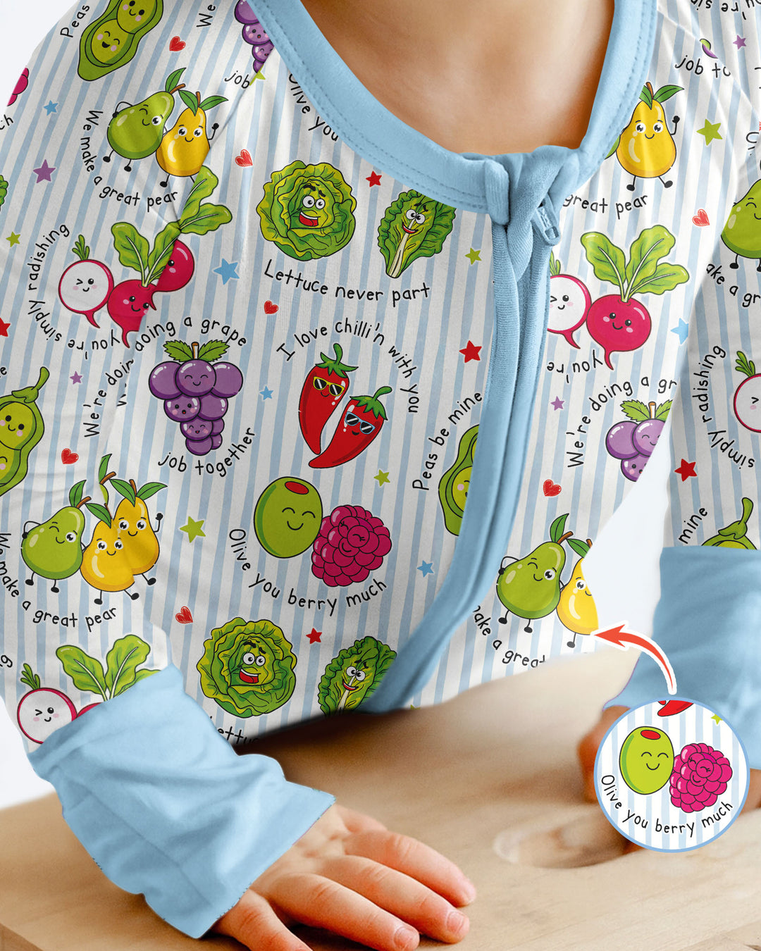 Fruits And Vegetables Love Puns Bamboo Convertible Zippy