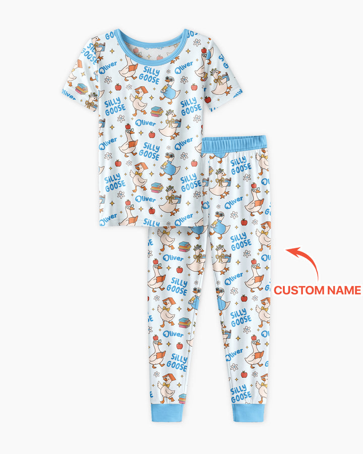 CUSTOM Template Bamboo Two Piece Short Sleeve Pyjamas Set