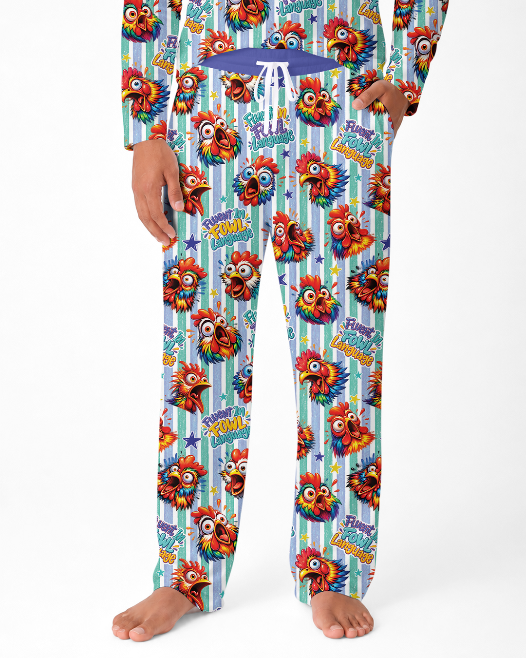 Fluent In Fowl Language Bamboo Men's Pajama Set