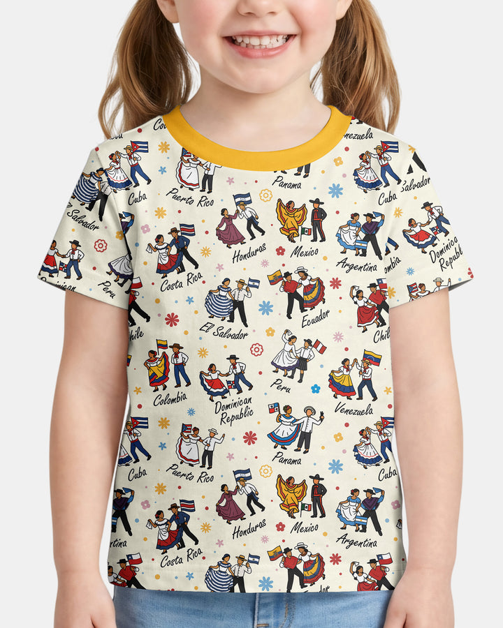 Hispanic Traditional Folkloric Dress Bamboo Crewneck T-Shirt