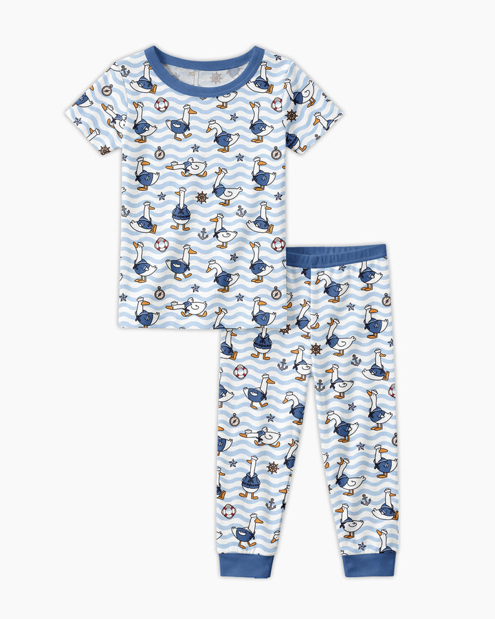 Silly Goose Sailor Bamboo Two Piece Short Sleeve Pajama Set