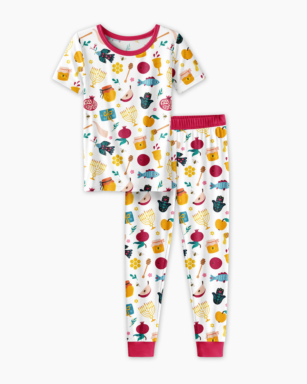 Shanah Tovah Party Bamboo Two Piece Short Sleeve Pajama Set