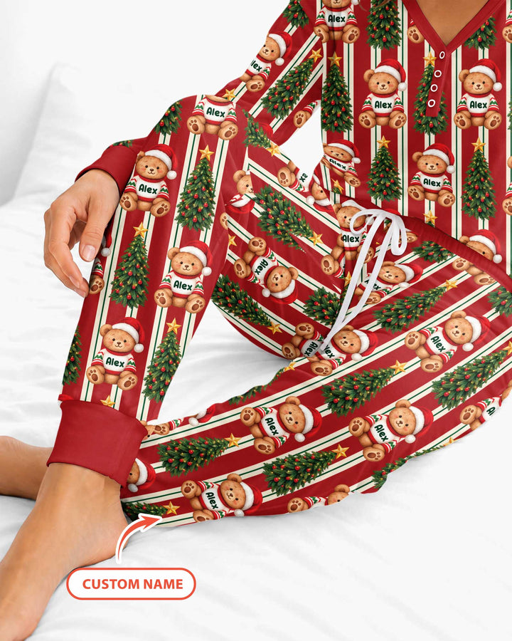 Christmas Bear Bamboo Women Pajama Set