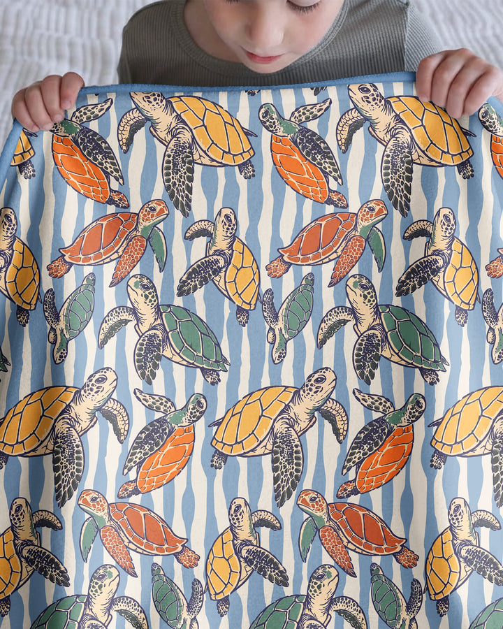 Turtle Bay Family Matching Bamboo Blanket