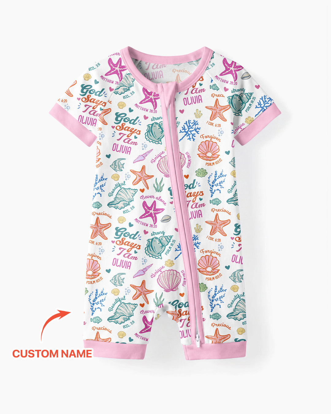Coastal God Says I Am Custom Name Bamboo Shorty Zippy
