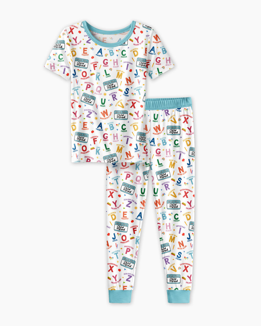 I'm A Child Of God ABCs Bamboo Two Piece Short Sleeve Pajama Set