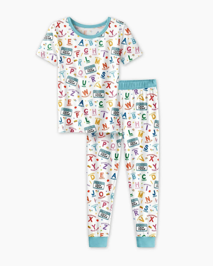 I'm A Child Of God ABCs Bamboo Two Piece Short Sleeve Pajama Set