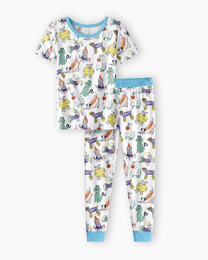 Bark-O-Ween Bamboo Two Piece Short Sleeve Pajama Set