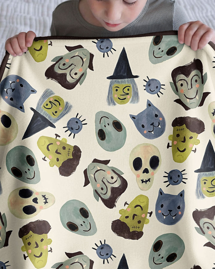 Halloween Face Bamboo Blanket