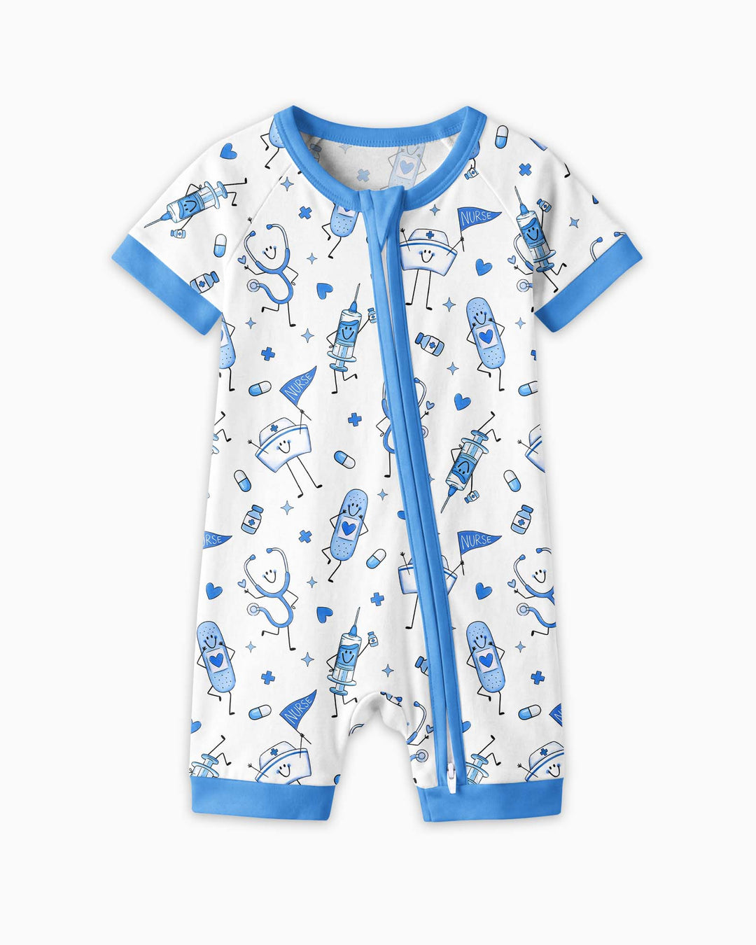 Cute Nurse Crew Bamboo Shorty Zippy