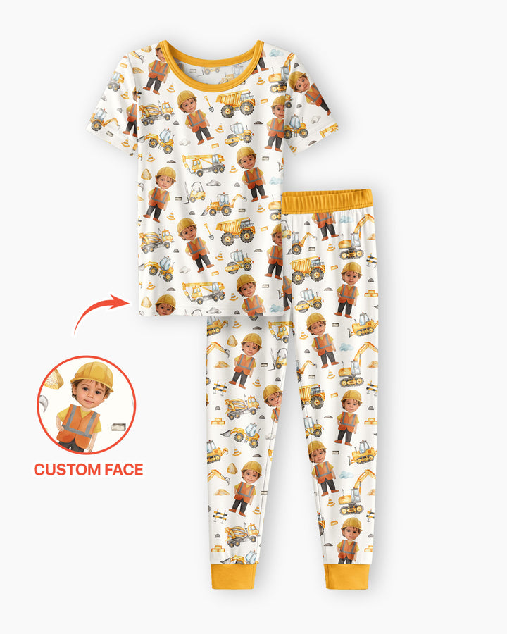 CUSTOM Template Bamboo Two Piece Short Sleeve Pyjamas Set