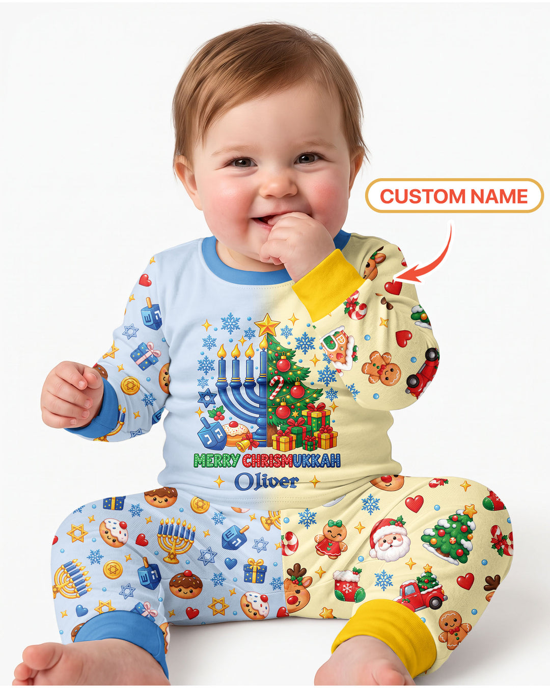 Merry Chrismukkah Bamboo Two Piece Long Sleeve Pajama Set