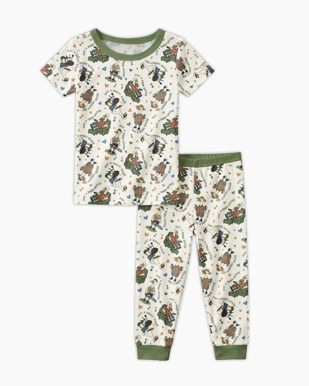 Just A Daddy Goose Family Matching Bamboo Two Piece Short Sleeve Pajama Set