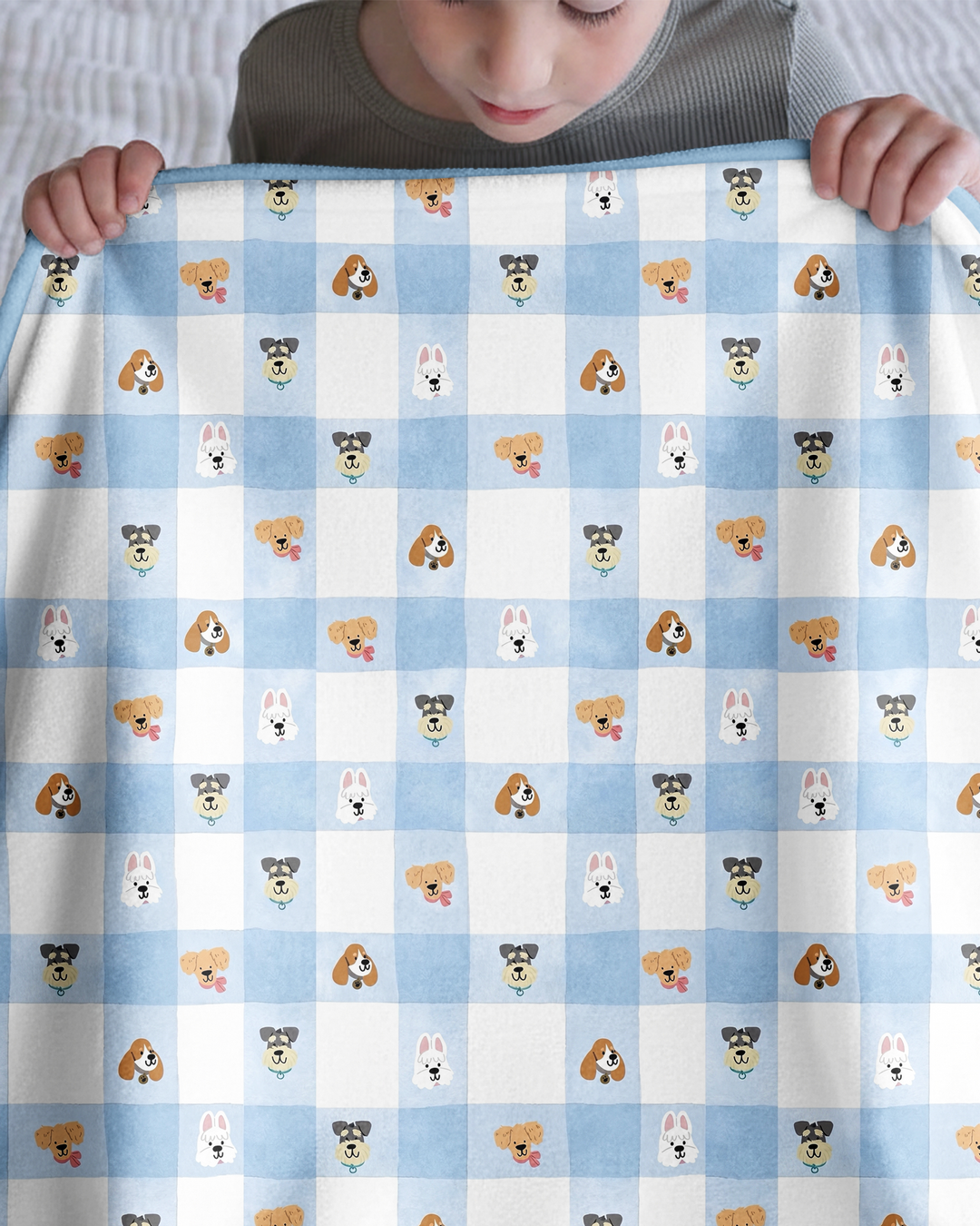 Plaid Pals Family Matching Bamboo Blanket