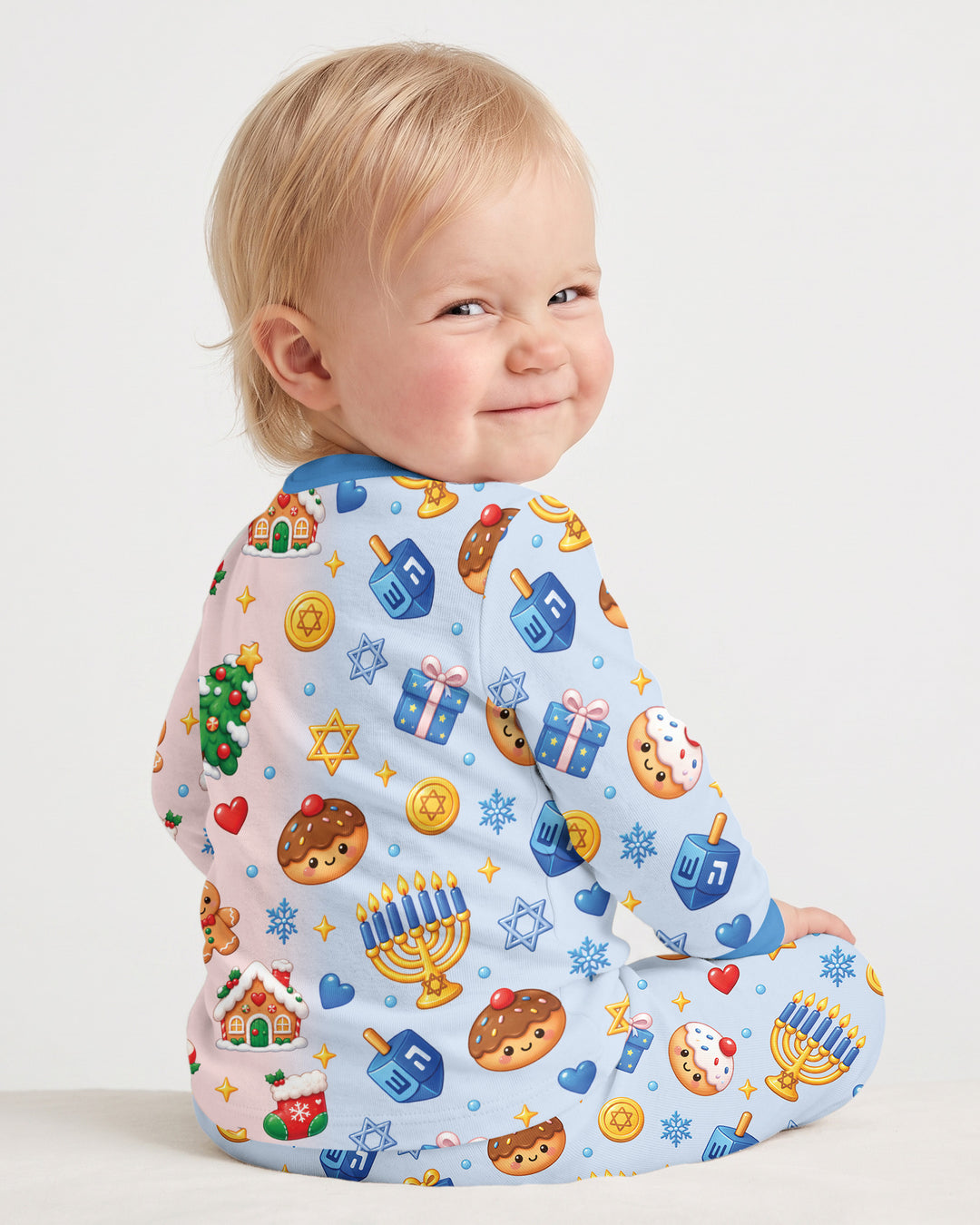 Merry Chrismukkah Bamboo Two Piece Long Sleeve Pajama Set