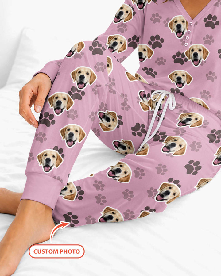 Personalized Dog & Cat Photo Bamboo Women Pajama Set