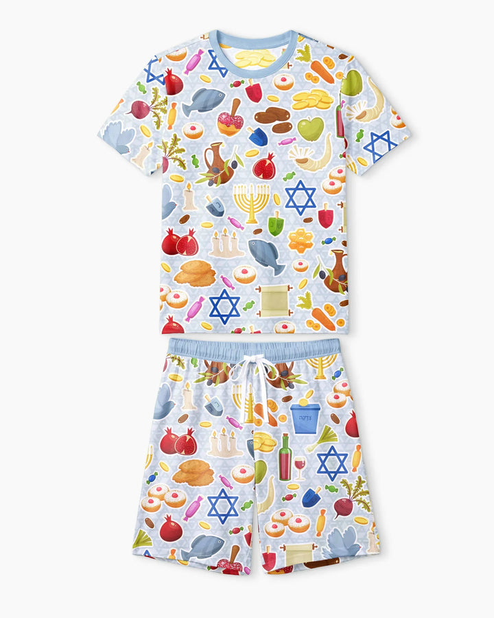 Shana Tovah Bamboo Men Short Sleeve Short Pajama Set