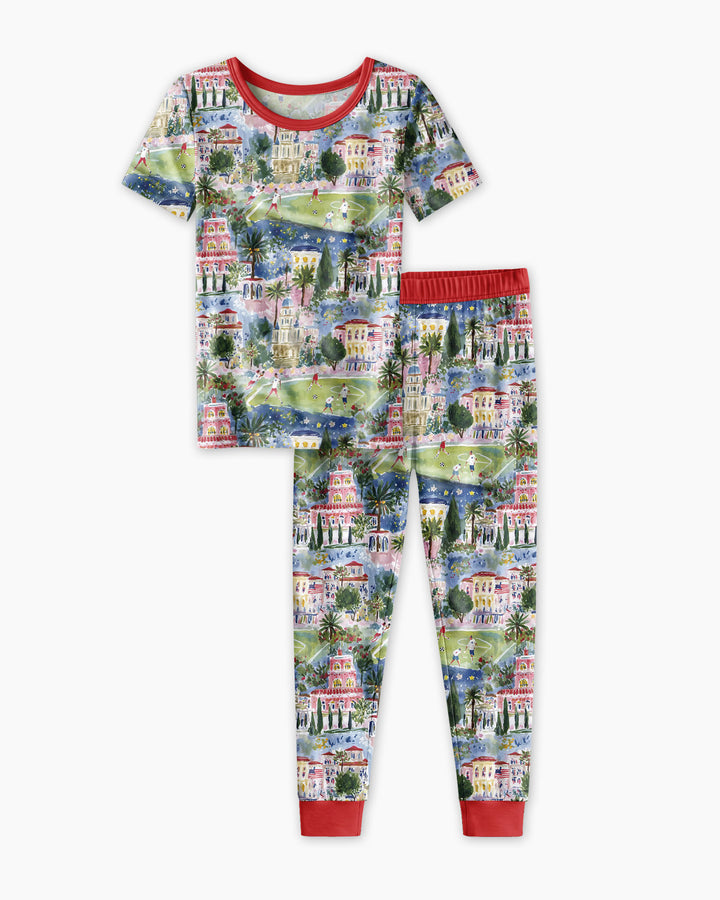 Soccer Tour 2026 Bamboo Two Piece Short Sleeve Pajama Set