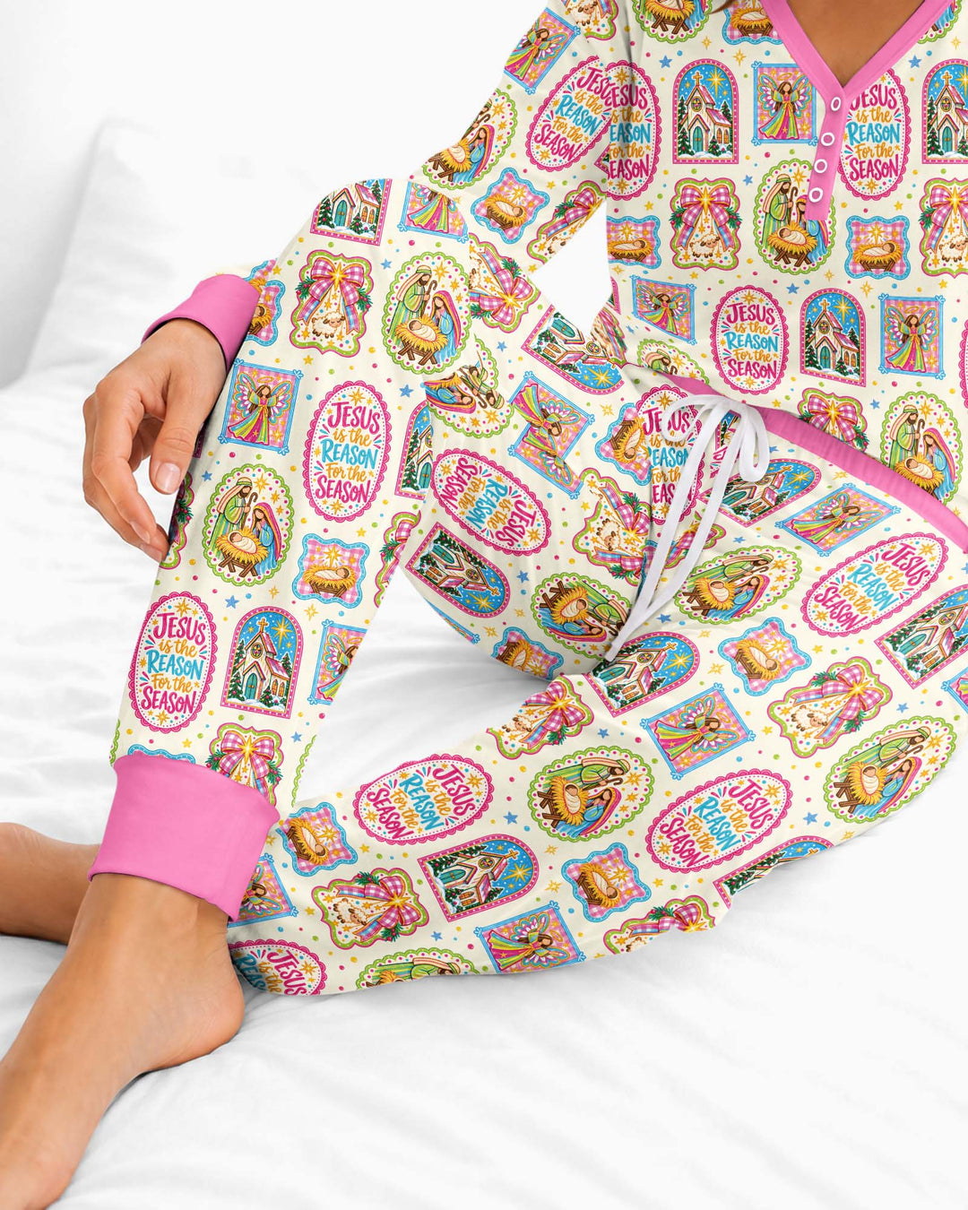 Nativity Jesus Is The Reason Bamboo Women Pajama Set
