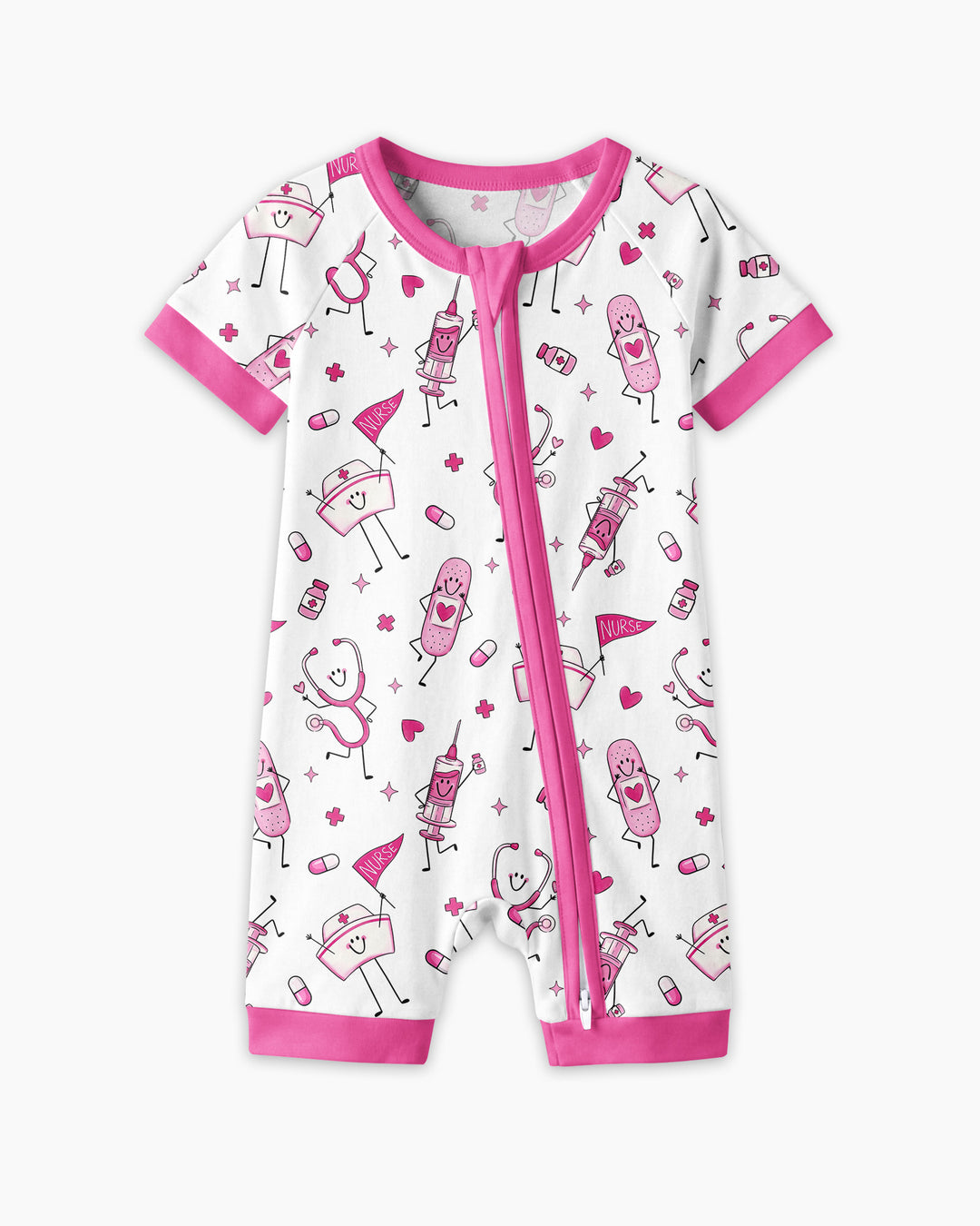 Cute Nurse Crew Bamboo Shorty Zippy
