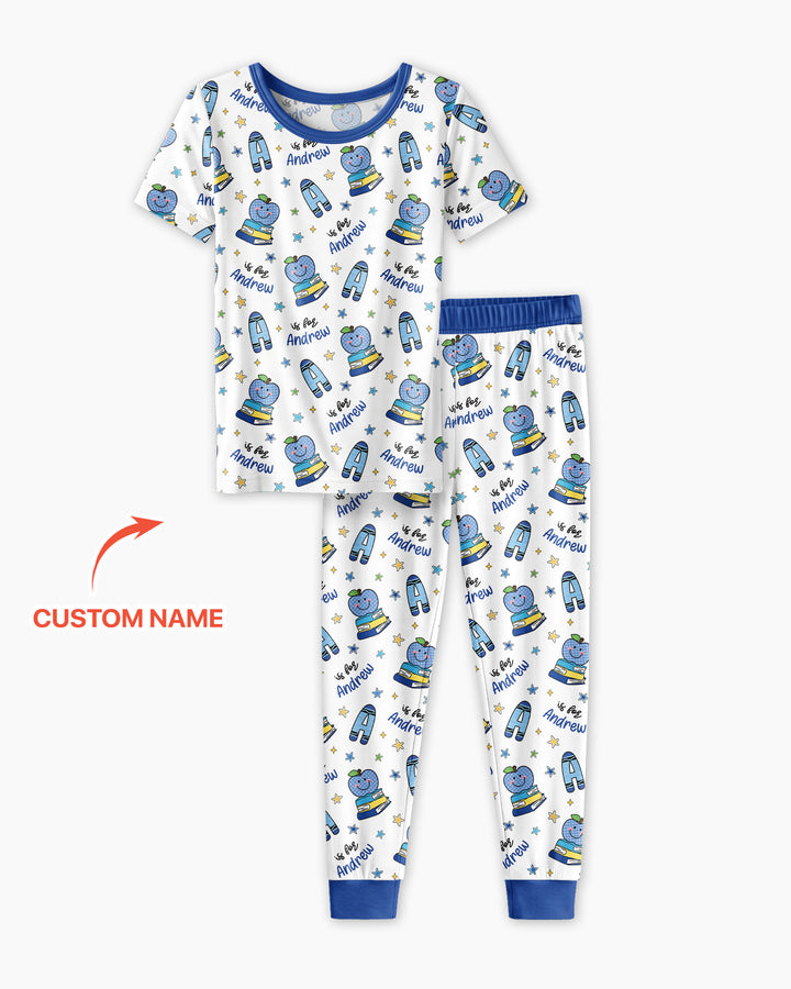 CUSTOM Template Bamboo Two Piece Short Sleeve Pyjamas Set