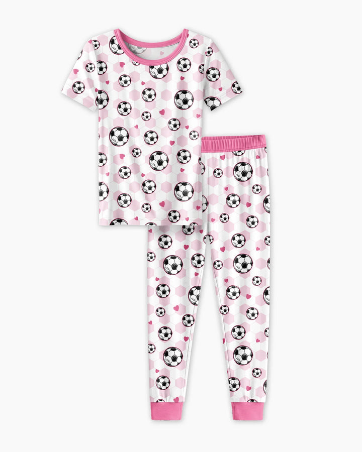 Goal Squad Family Matching Bamboo Two Piece Short Sleeve Pajama Set