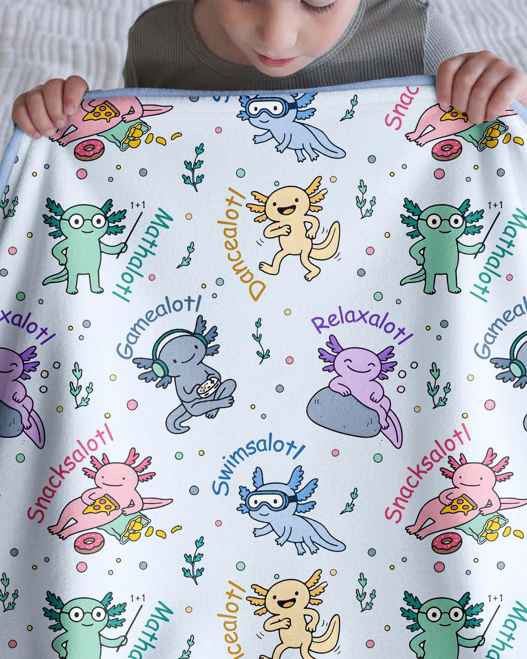 A Lotta Axolotls Bamboo Blanket