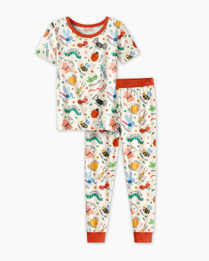 Bug Field Guide Bamboo Two Piece Short Sleeve Pajama Set