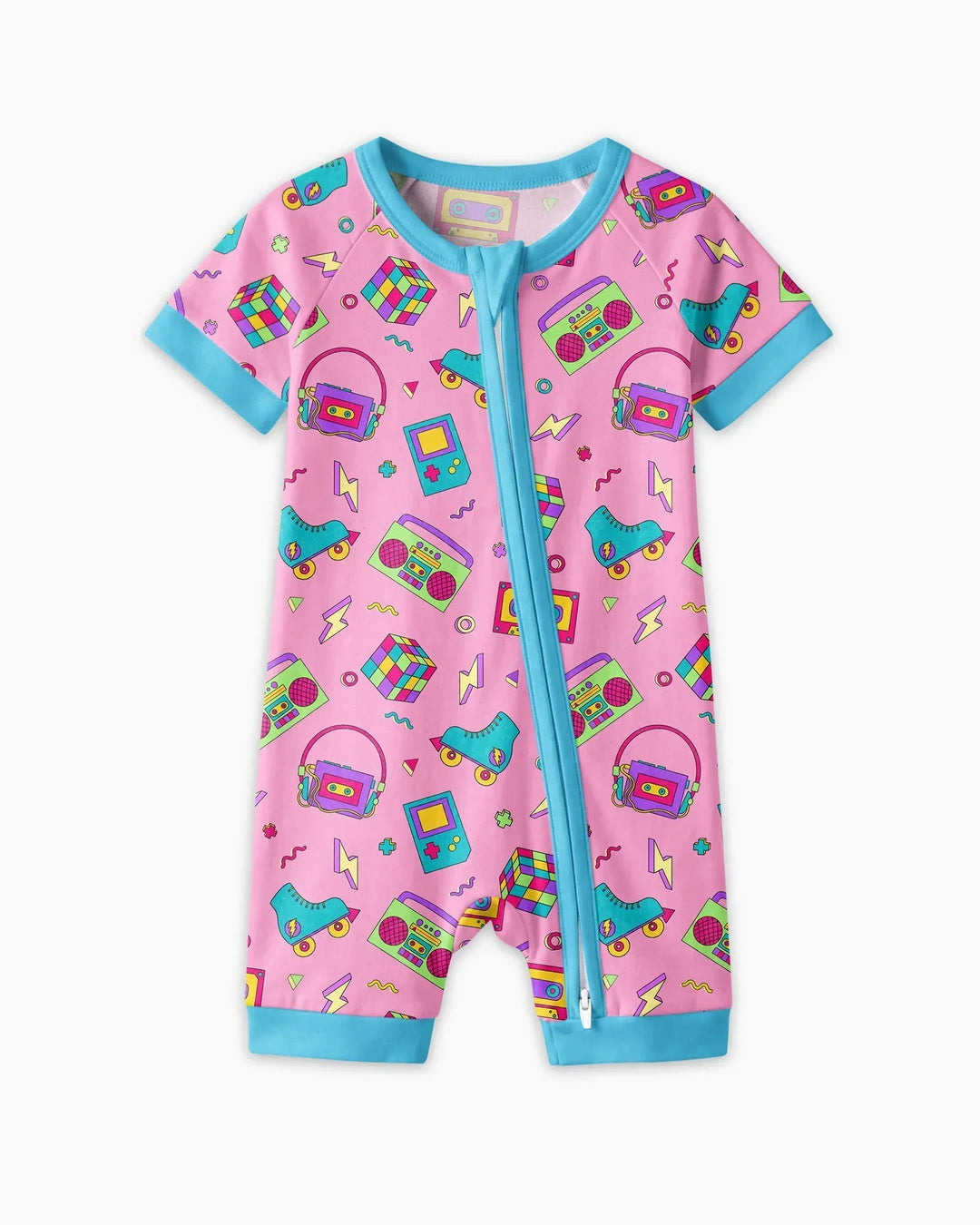 80s Retro Neon Bamboo Shorty Zippy