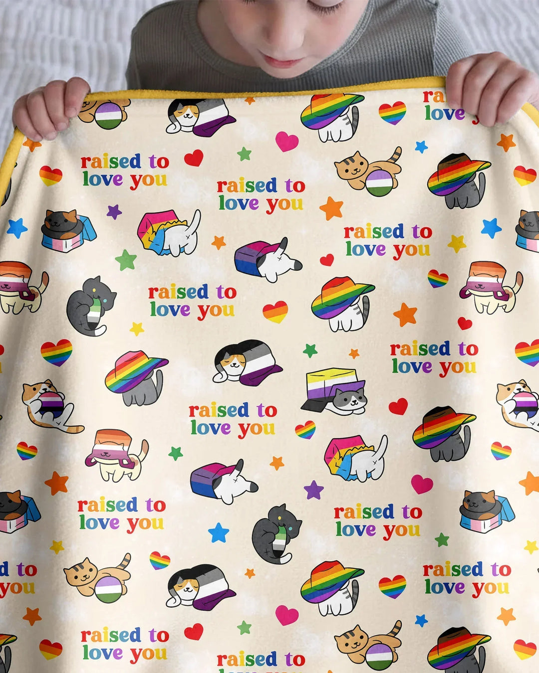 Rainbow Paws Family Matching Bamboo Blanket