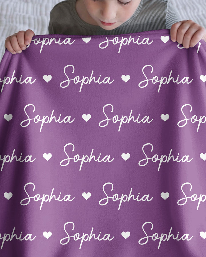 Sweetheart Script Bamboo Blanket