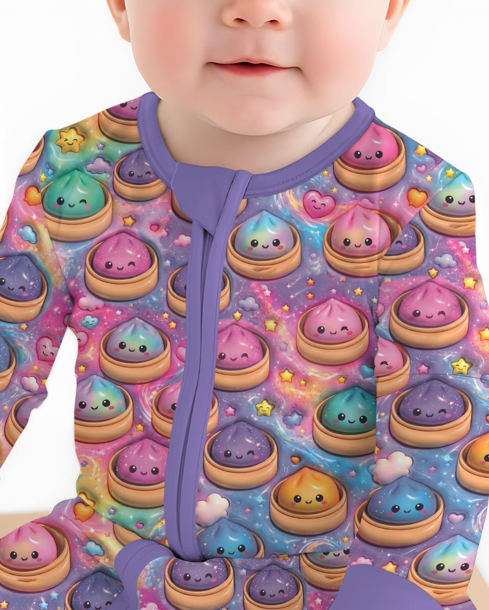 Kawaii Glitter Dumpling Bamboo Convertible Zippy
