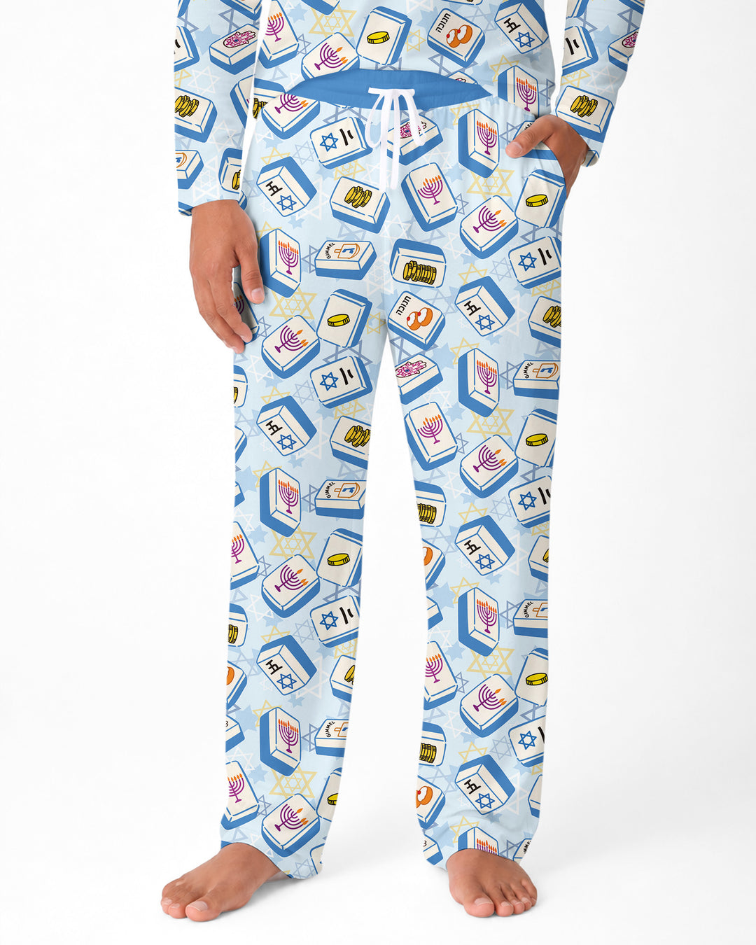 Hanukkah Mahjong Club Bamboo Men's Pajama Set