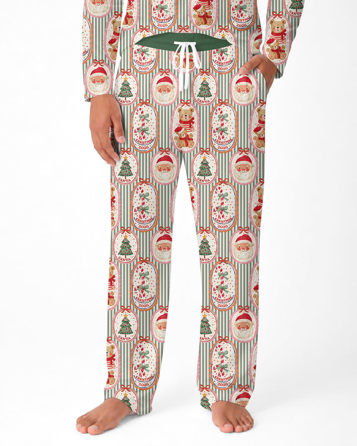 Teddy Bear Christmas Bamboo Men's Pajama Set