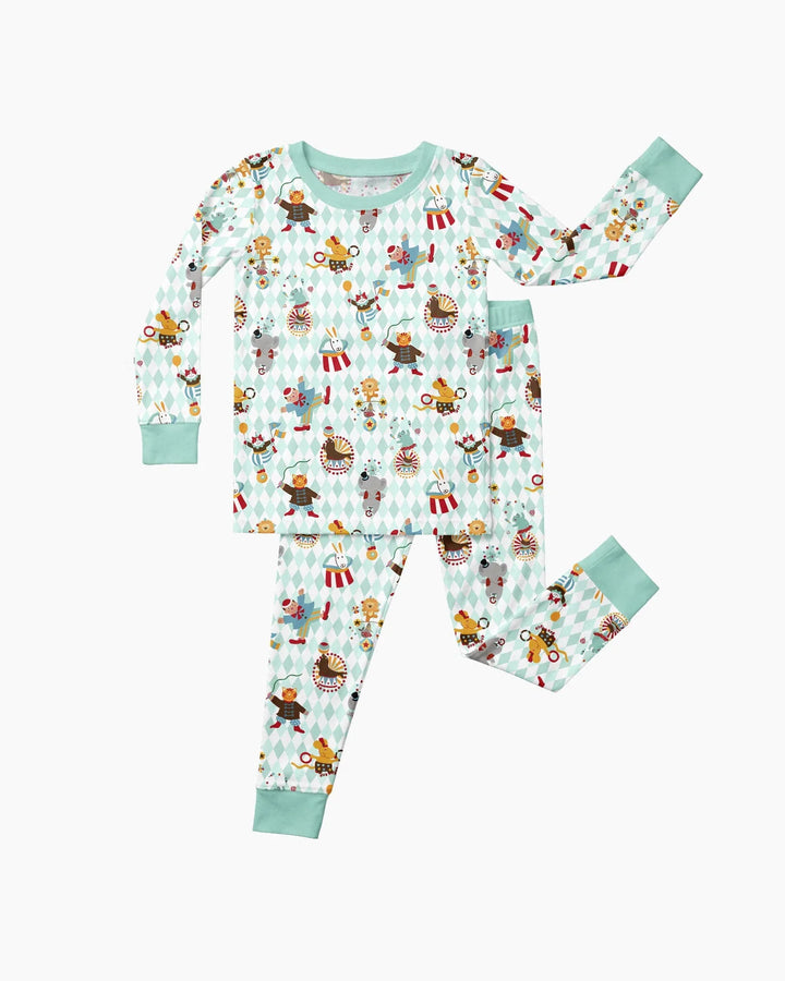 Circus Animal Bamboo Two Piece Long Sleeve Pajama Set