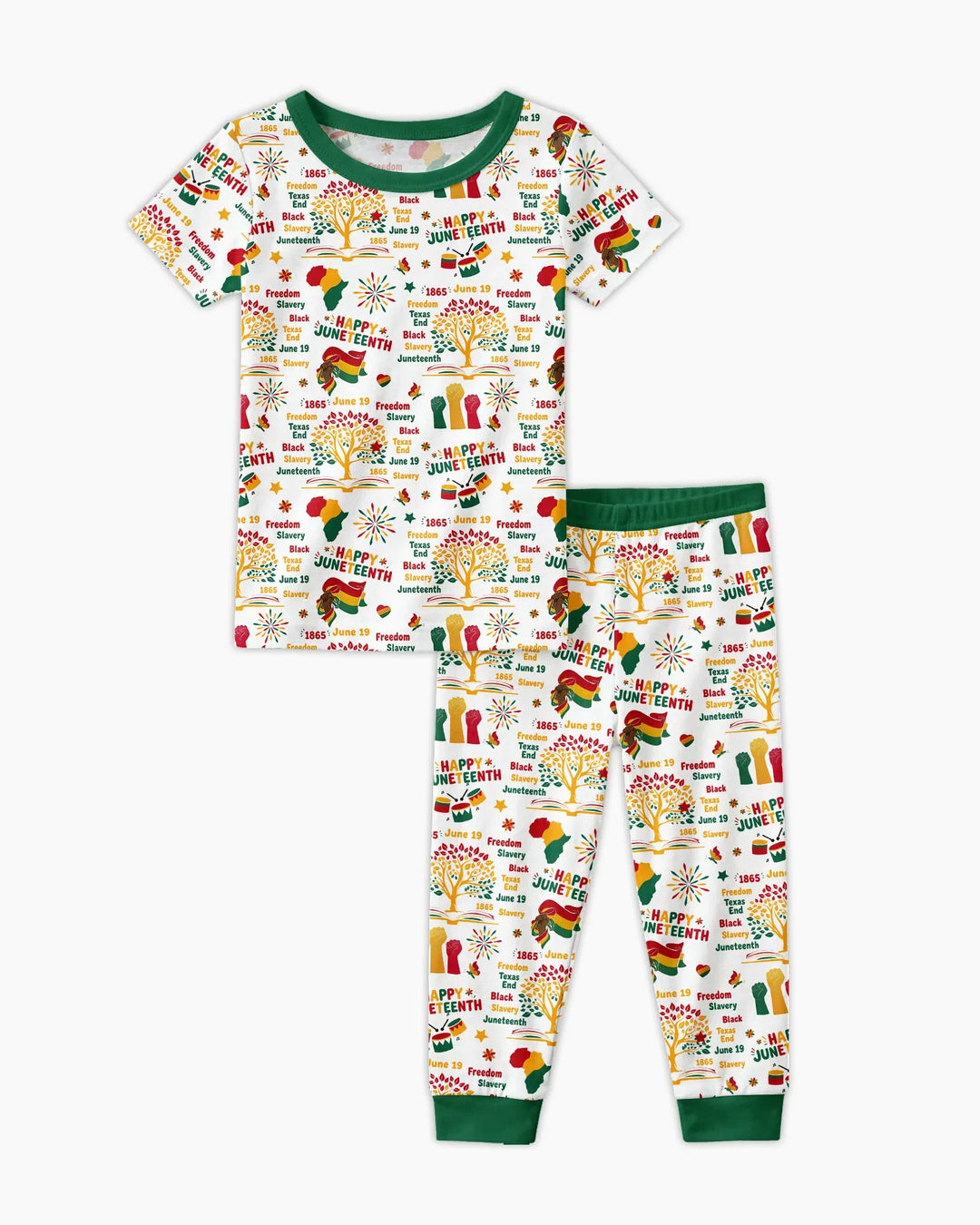 Happy Juneteenth Bamboo Two Piece Short Sleeve Pajama Set