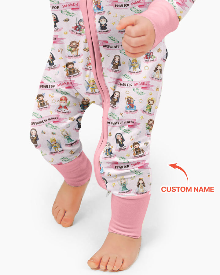 Holy Saints of Heaven Custom Name Bamboo Convertible Zippy