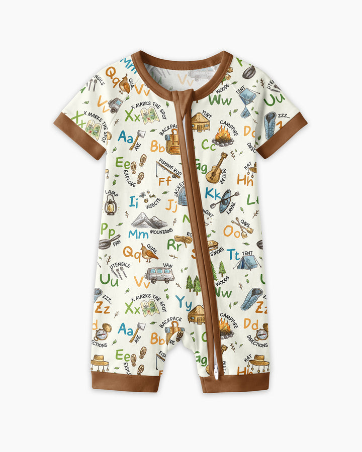 Adventure Alphabet ABCs Summer Camp Bamboo Shorty Zippy