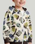 Halloween Face Bamboo Zip Hoodie