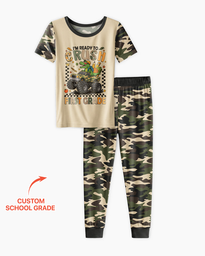 CUSTOM Template Bamboo Two Piece Short Sleeve Pyjamas Set