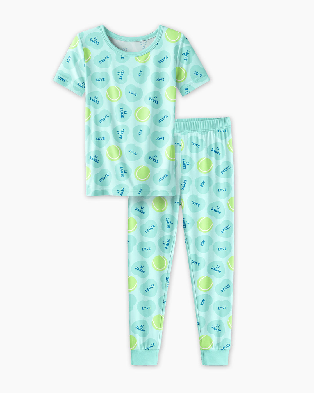 Tennis with Love Bamboo Two Piece Short Sleeve Pajama Set