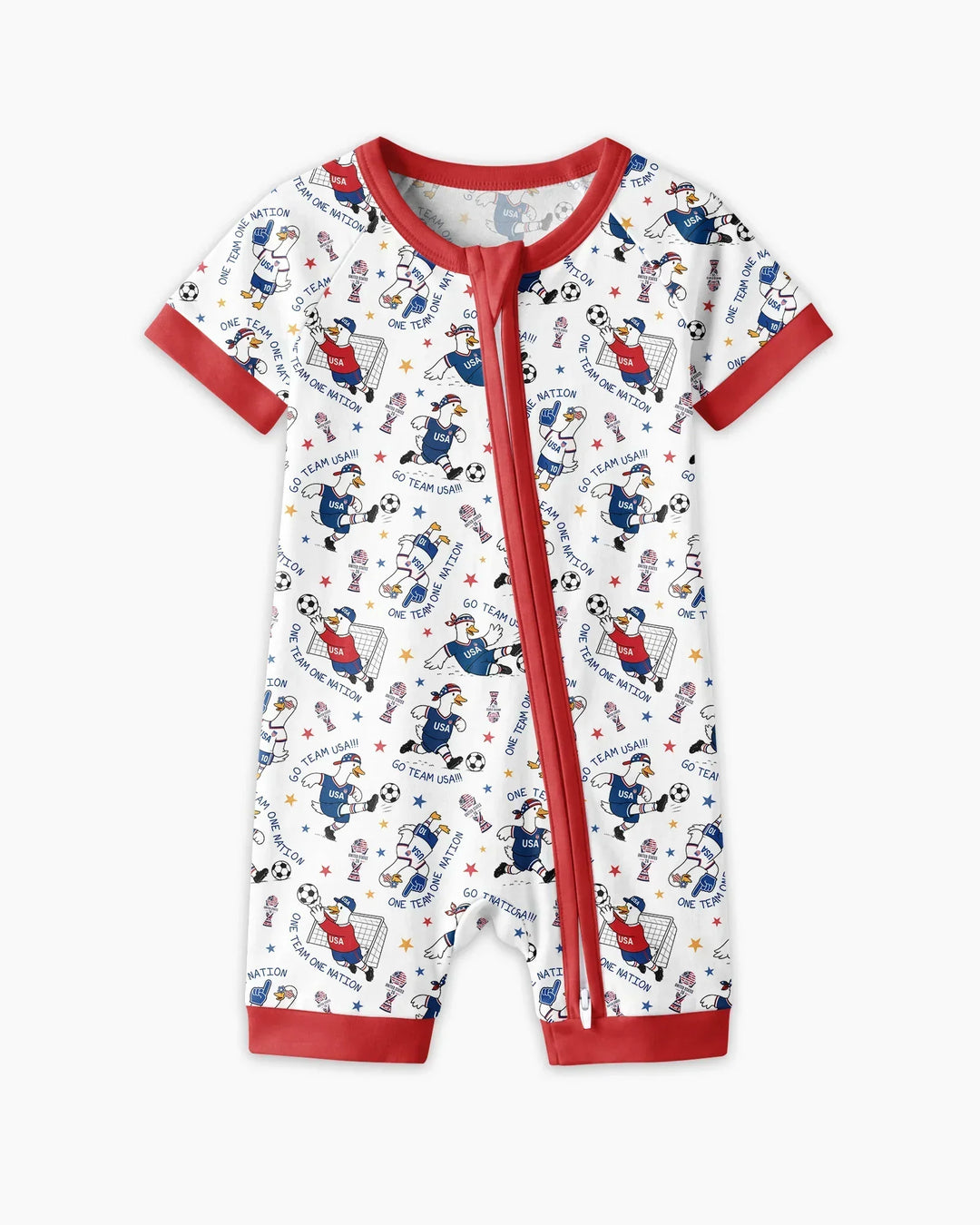USA Soccer Goose Family Matching Bamboo Shorty Zippy