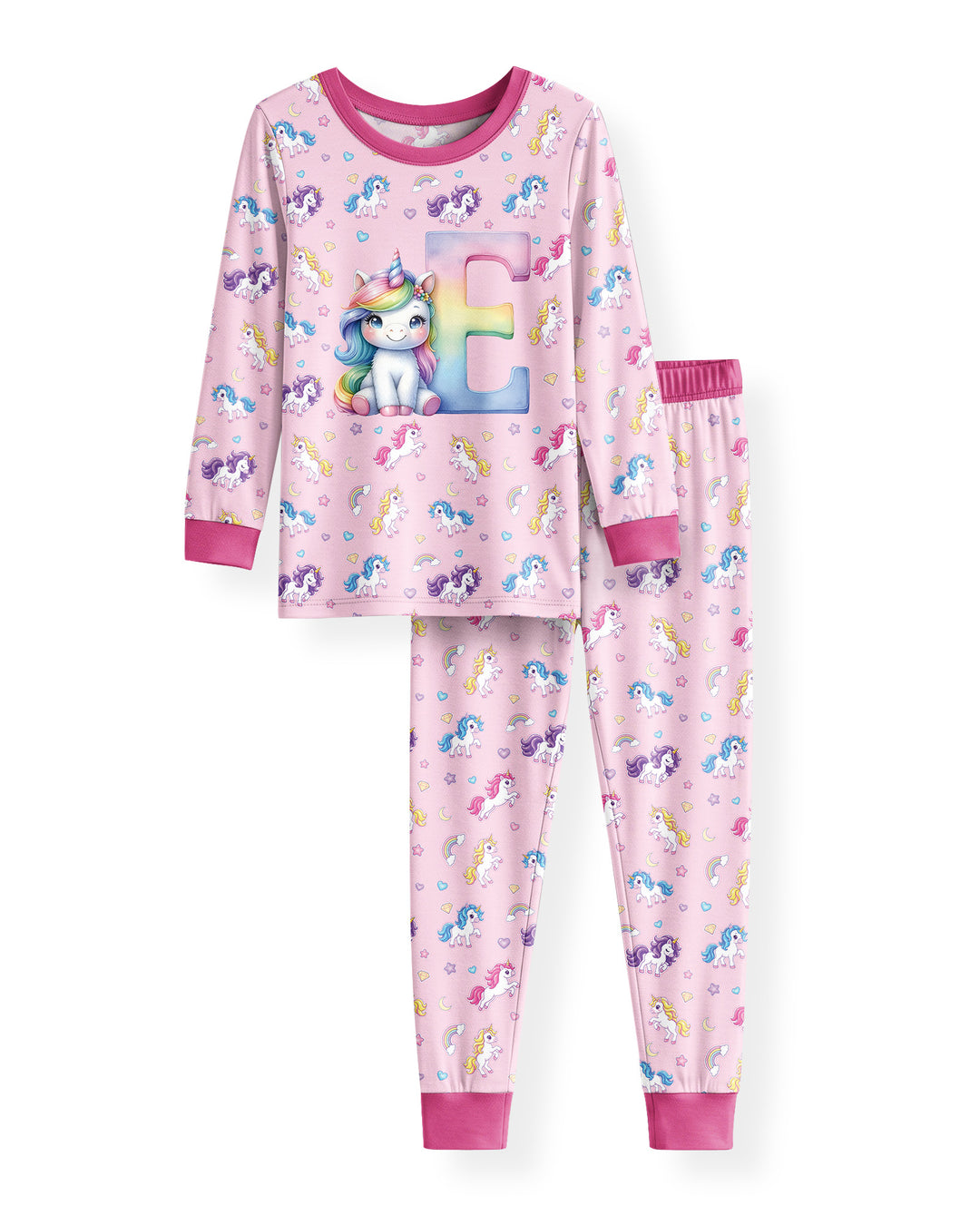 Cute Baby Word Car Bamboo Two Piece Long Sleeve Pajama Set